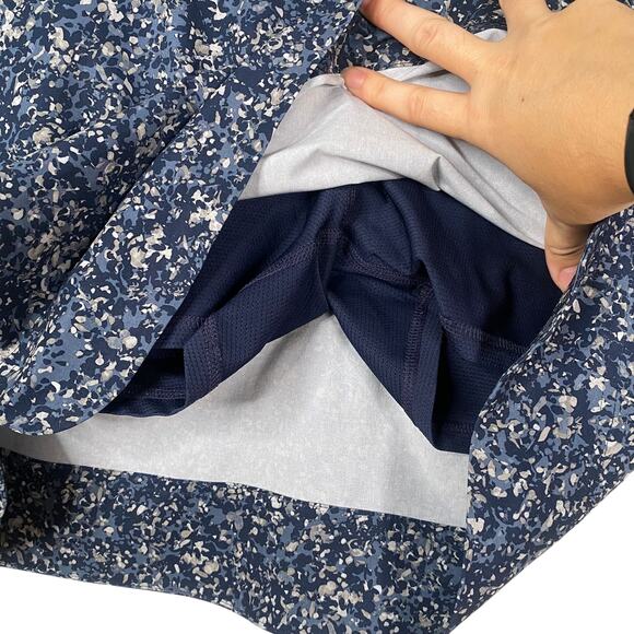 Athleta Midtown Blue Speckled Tennis Pickleball Sporty Mini Skort SZ 10 - Picture 7 of 10